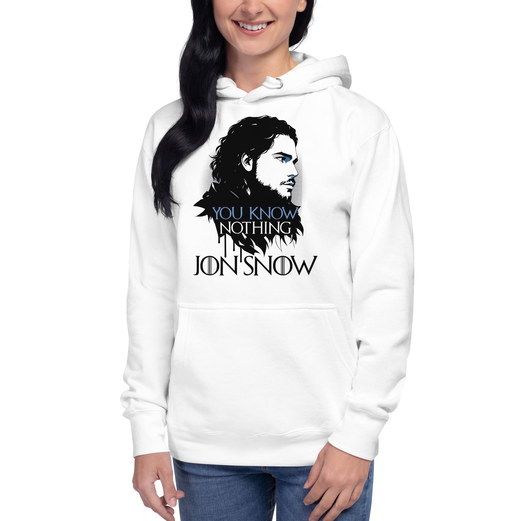 Hoodie You Know Nothing Disponible en la mejor tienda online para comprar tu merch favorita, la mejor Calidad, compra Ahora en Superstar!