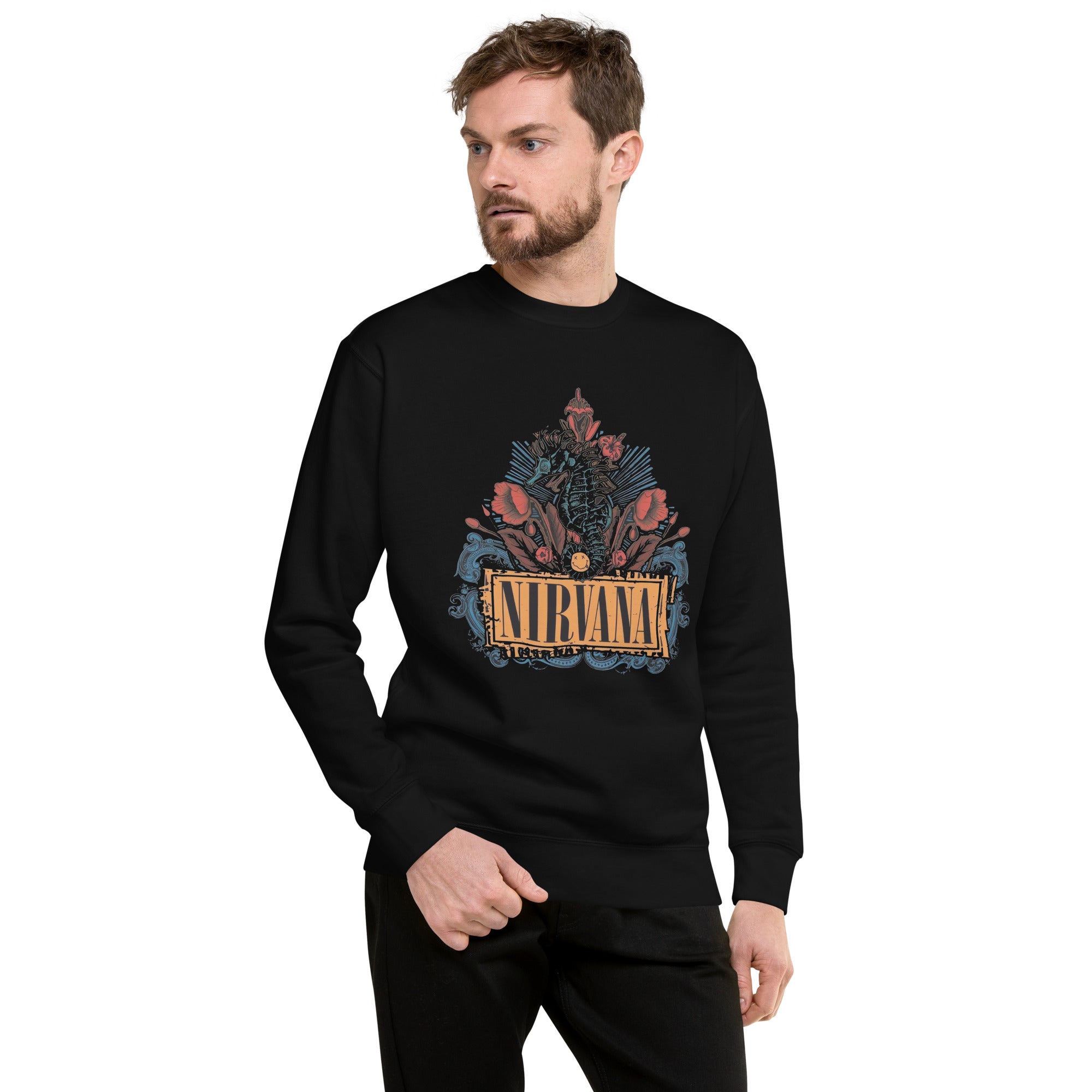 Sudadero Nirvana Roses, Disponible en Superstar, la mejor tienda online para comprar tu merch favorita, la mejor Calidad, compra Ahora en Superstar!