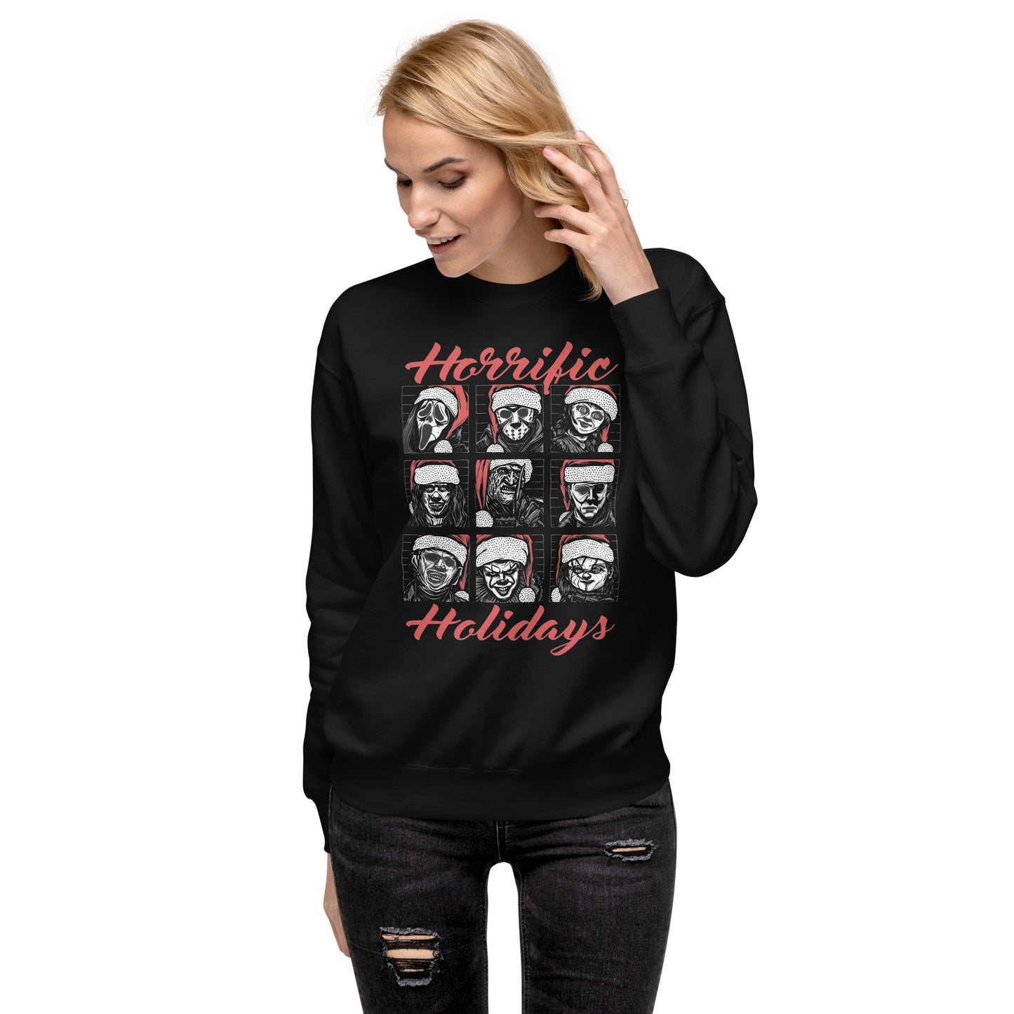 Suéter Horrific Holidays, Disponible en la mejor tienda online para comprar tu merch favorita, la mejor Calidad, compra Ahora!