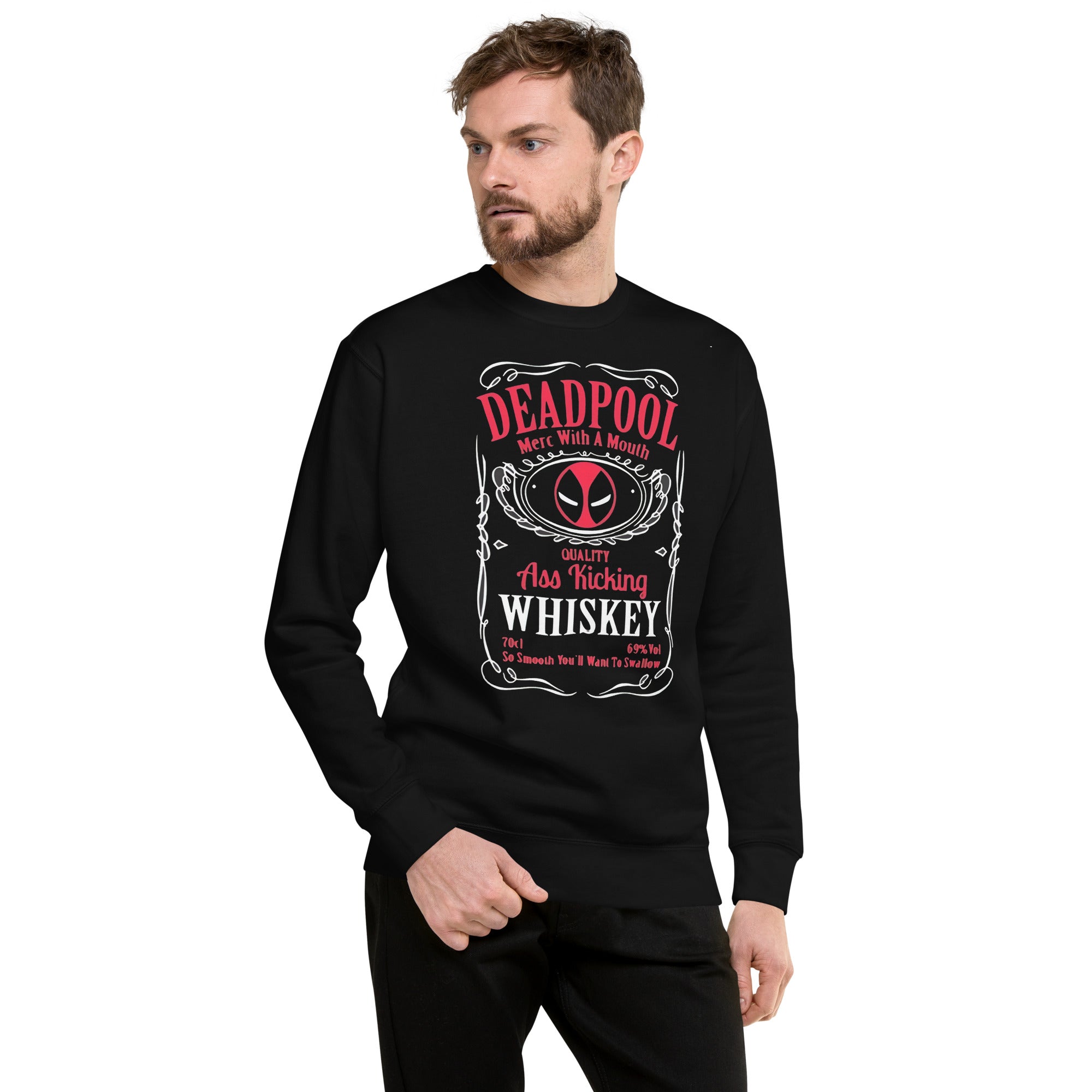 Suéter Deadpool Whiskey, Disponible en la mejor tienda online para comprar tu merch favorita, la mejor Calidad, compra Ahora!