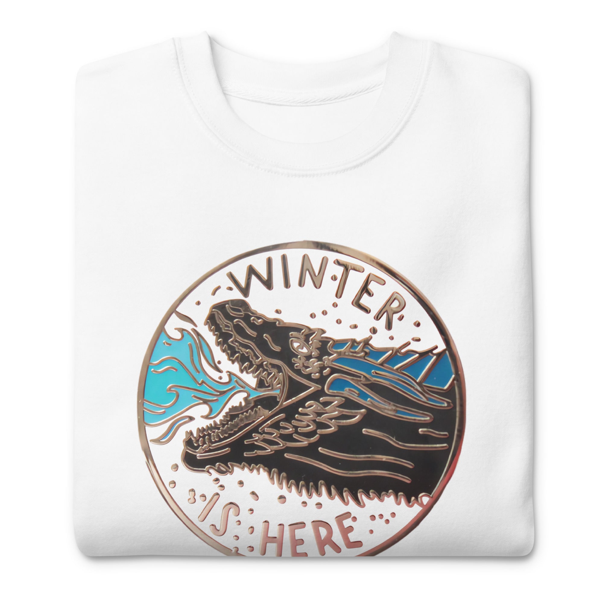Sudadero Winter is Here, Sudadera gruesa y de abrigo que te mantendrá caliente en los meses más fríos. Ha sido preencogida, tiene un corte clásico