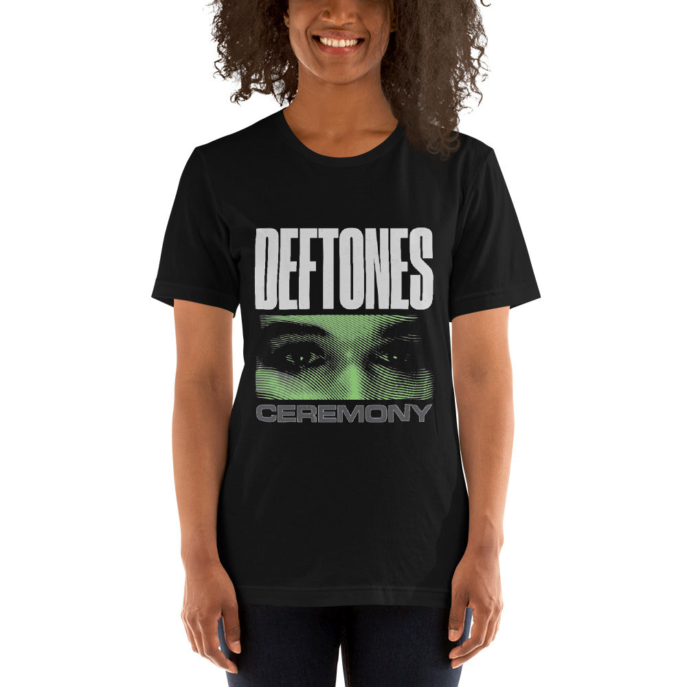 ¡Compra el mejor merchandising en Superstar! Encuentra diseños únicos y de alta calidad en playeras, Camiseta Deftones - Ceremony