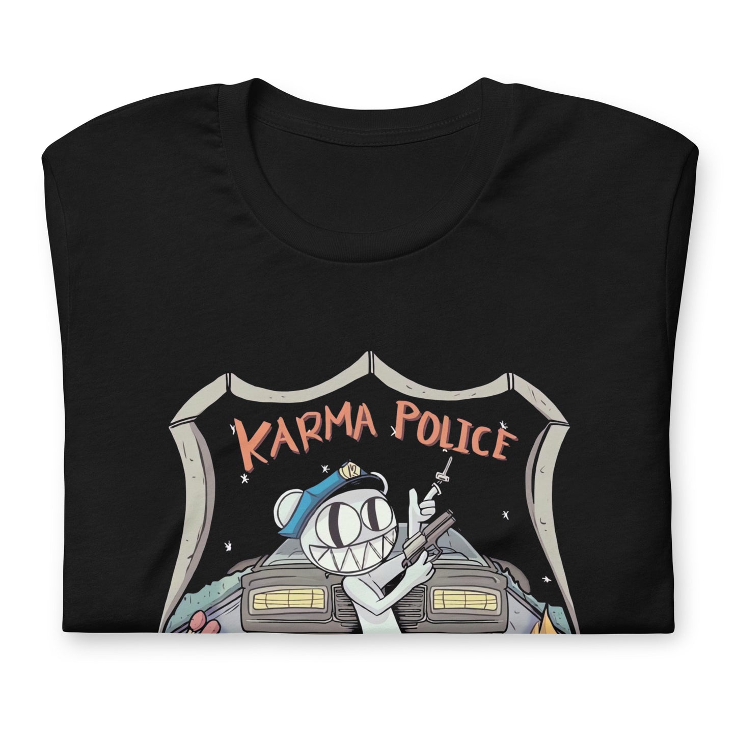 ¡Compra el mejor merchandising en Superstar! Encuentra diseños únicos y de alta calidad en playeras, Karma Police - Radiohead