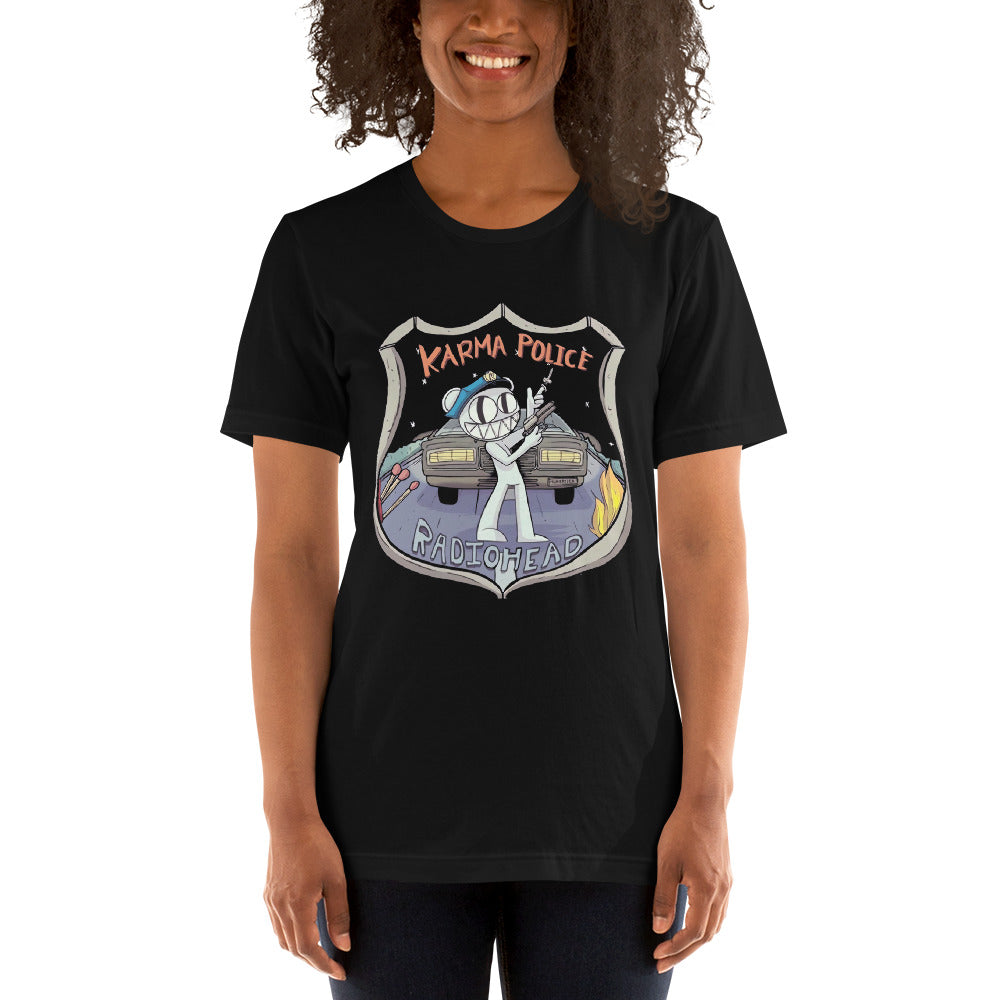 ¡Compra el mejor merchandising en Superstar! Encuentra diseños únicos y de alta calidad en playeras, Karma Police - Radiohead