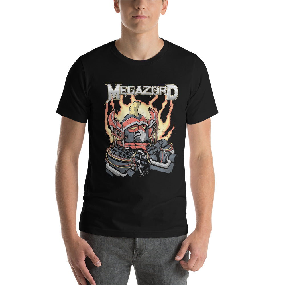 Playera Megazord, Es un producto de ropa que es ideal para los fanáticos de Los Power Rangers y Megadeth. Disponible en tallas y opciones de envío.