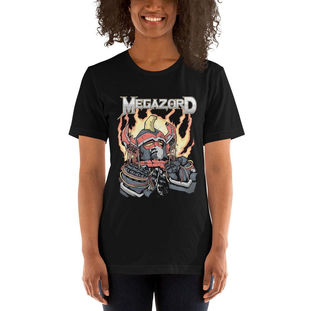 Playera Megazord, Es un producto de ropa que es ideal para los fanáticos de Los Power Rangers y Megadeth. Disponible en tallas y opciones de envío.