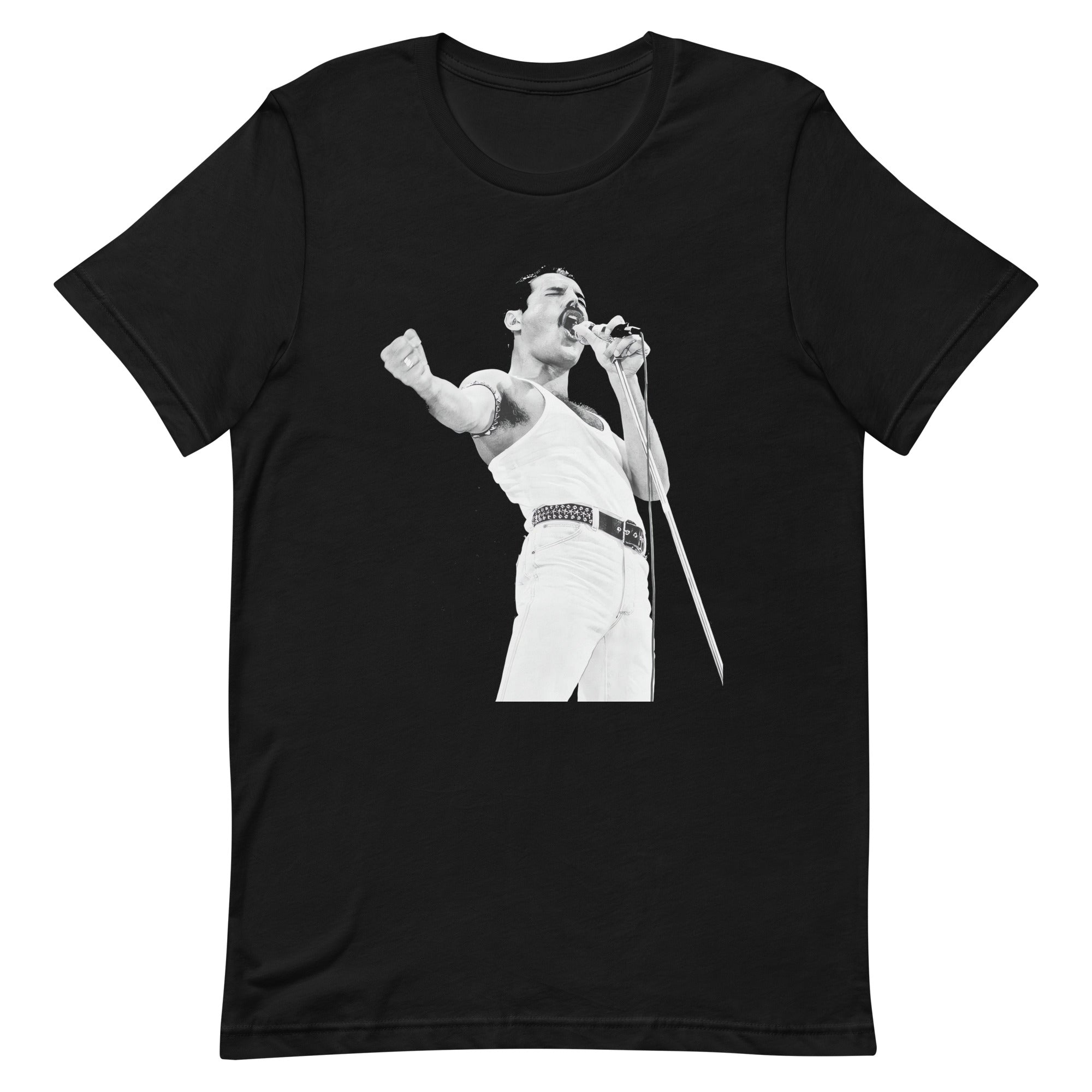 ¡Compra el mejor merchandising en Superstar! Encuentra diseños únicos y de alta calidad en playeras, Camiseta Freddie Mercury 1985