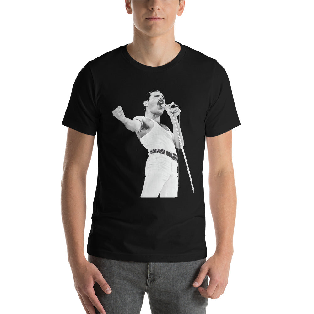 ¡Compra el mejor merchandising en Superstar! Encuentra diseños únicos y de alta calidad en playeras, Camiseta Freddie Mercury 1985