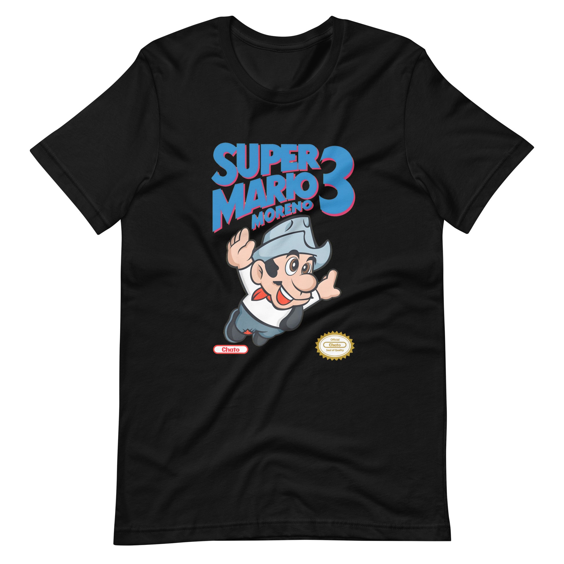 Camiseta de Super Mario Moreno, Es un producto de ropa que es ideal para los fanáticos de Cantinflas y Mario Bross que deseen mostrar su amor.