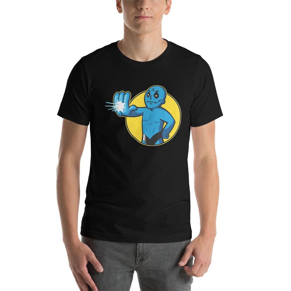 Camiseta Dr. Manhattan, nuestras opciones de playeras son Unisex. disponible en Superstar. Compra y envíos internacionales.