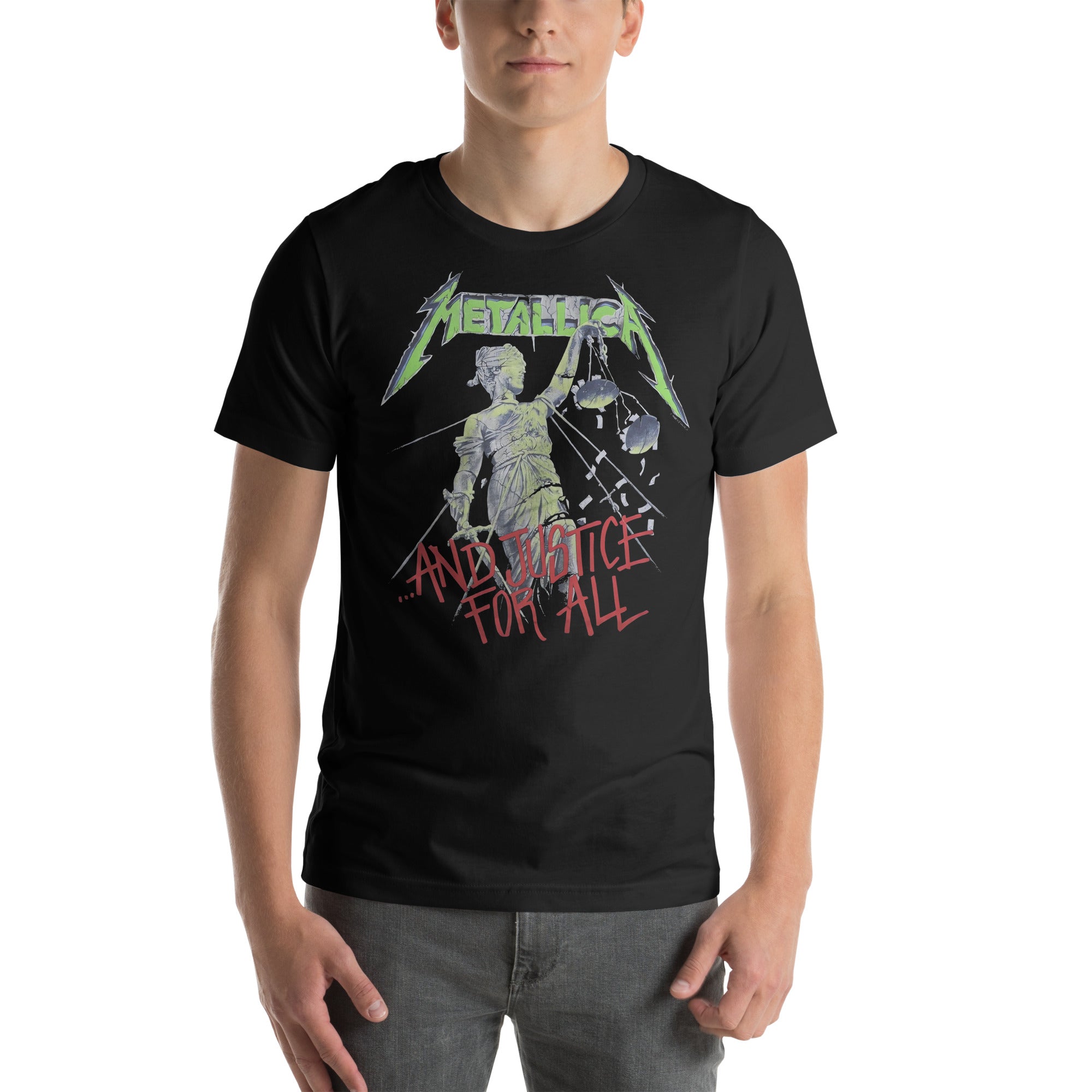 Camiseta And Justice For all, Disponible en la mejor tienda online para comprar tu merch favorita, la mejor Calidad, compra Ahora en Superstar! 