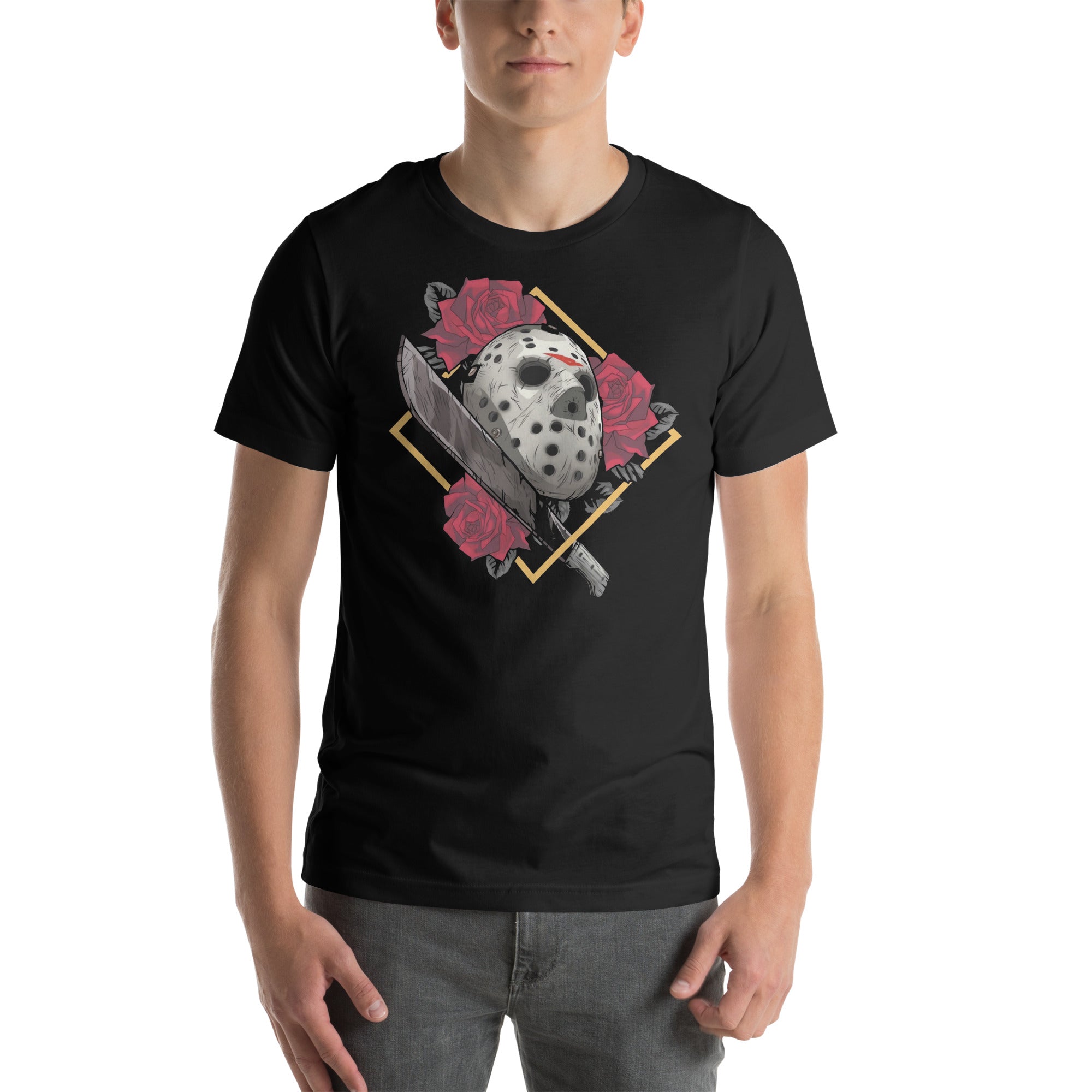 Camiseta Viernes 13 con Flores, Disponible en la mejor tienda online para comprar tu merch favorita, la mejor Calidad, compra Ahora en Superstar! 