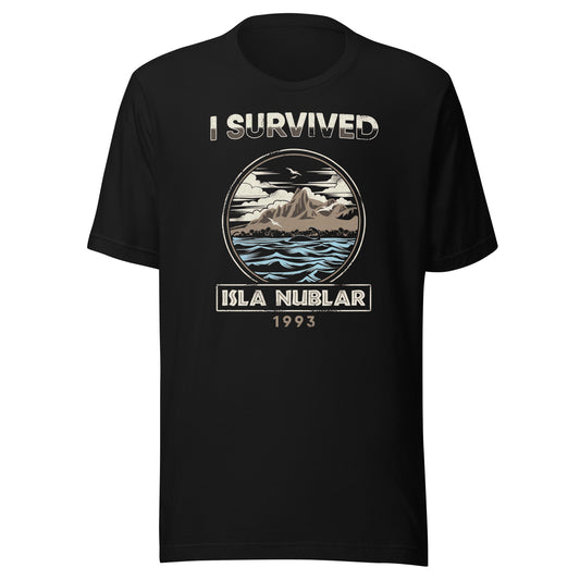 Camiseta Sobreviví a la Isla Nublar, Disponible en la mejor tienda online para comprar tu merch favorita, la mejor Calidad, compra Ahora en Superstar! 
