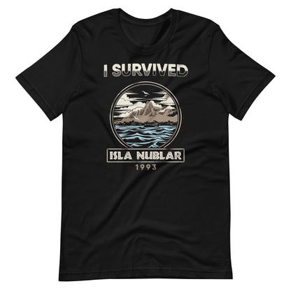 Camiseta Sobreviví a la Isla Nublar, Disponible en la mejor tienda online para comprar tu merch favorita, la mejor Calidad, compra Ahora en Superstar! 