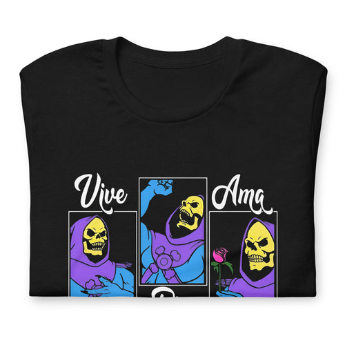 Camiseta Skeletor Vive, Rie y Ama, Disponible en la mejor tienda online para comprar tu merch favorita, la mejor Calidad, compra Ahora en Superstar! 