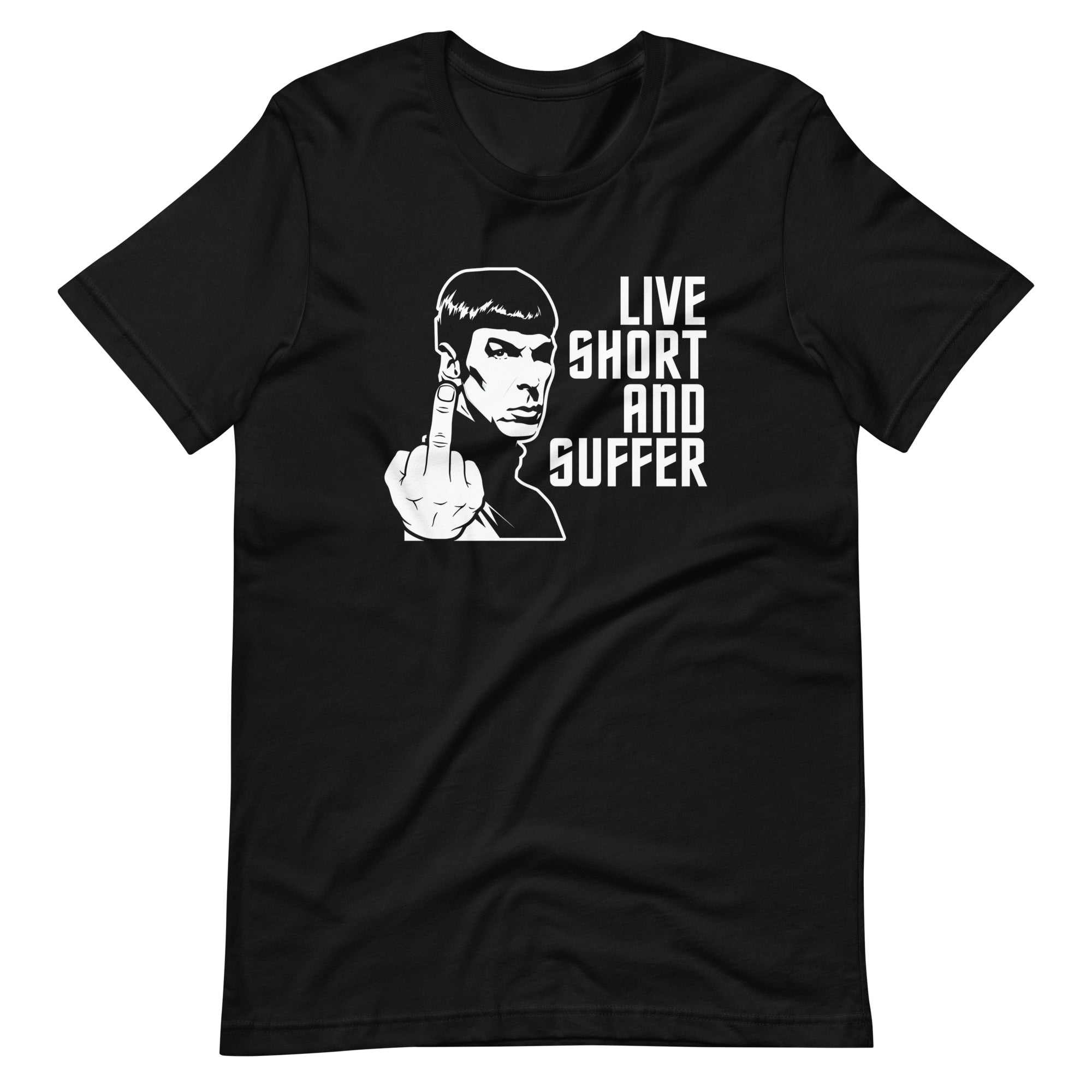 ¡Compra el mejor merchandising en Superstar! Encuentra diseños únicos y de alta calidad, Playera Live Short and Suffer