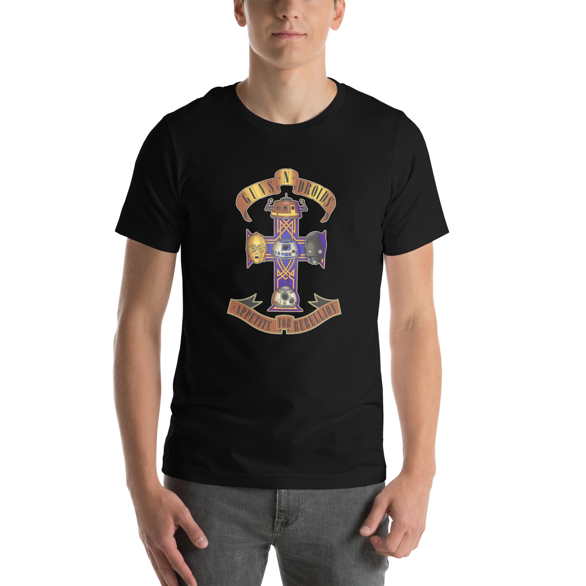 ¡Compra el mejor merchandising en Superstar! Encuentra diseños únicos y de alta calidad, Playera de Gun's N Droids Solo en Superstar.