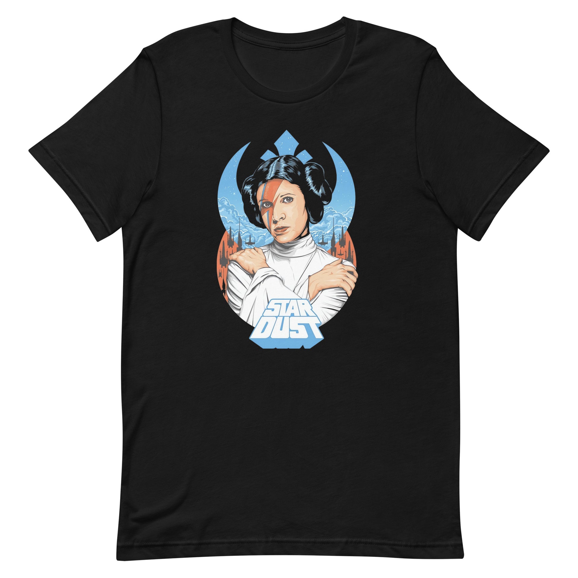 Playera Star dust Leia, Es un producto de ropa que es ideal para los fanáticos de Star Wars que deseen mostrar su amor de manera divertida!