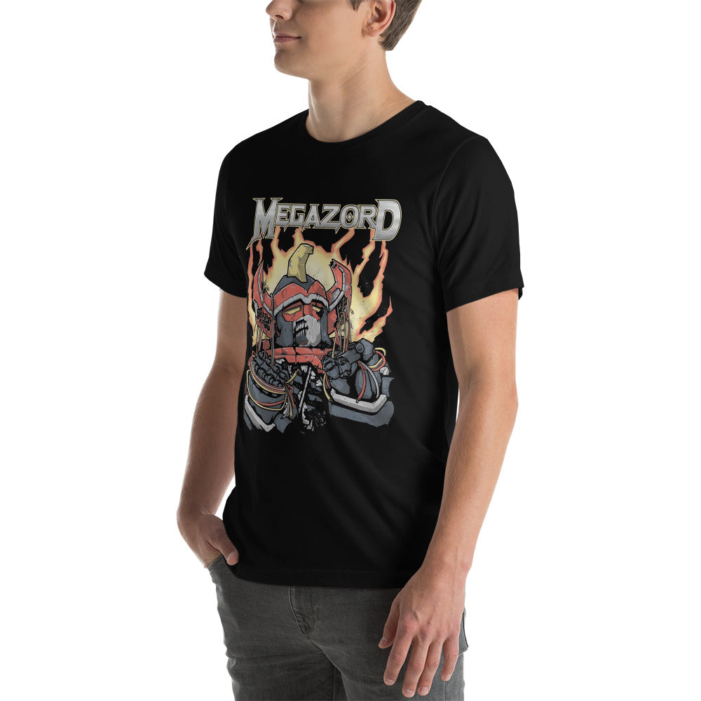 Playera Megazord, Es un producto de ropa que es ideal para los fanáticos de Los Power Rangers y Megadeth. Disponible en tallas y opciones de envío.