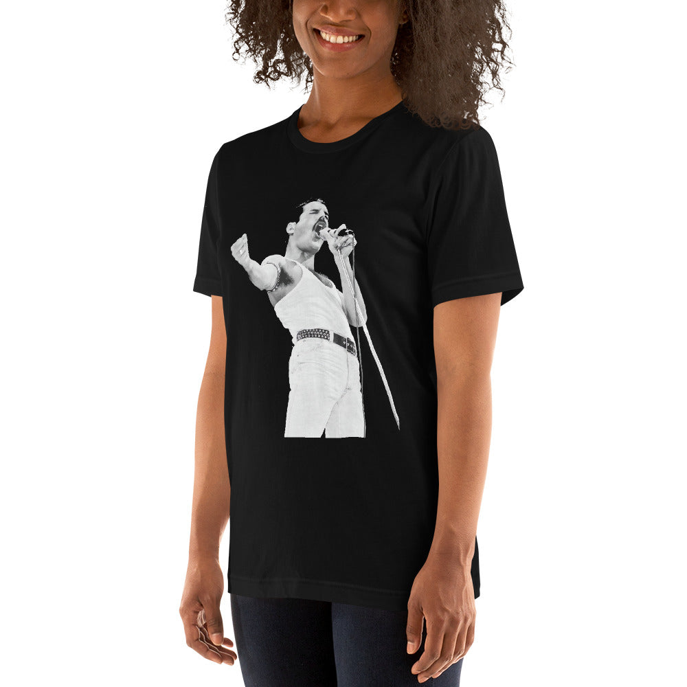 ¡Compra el mejor merchandising en Superstar! Encuentra diseños únicos y de alta calidad en playeras, Camiseta Freddie Mercury 1985