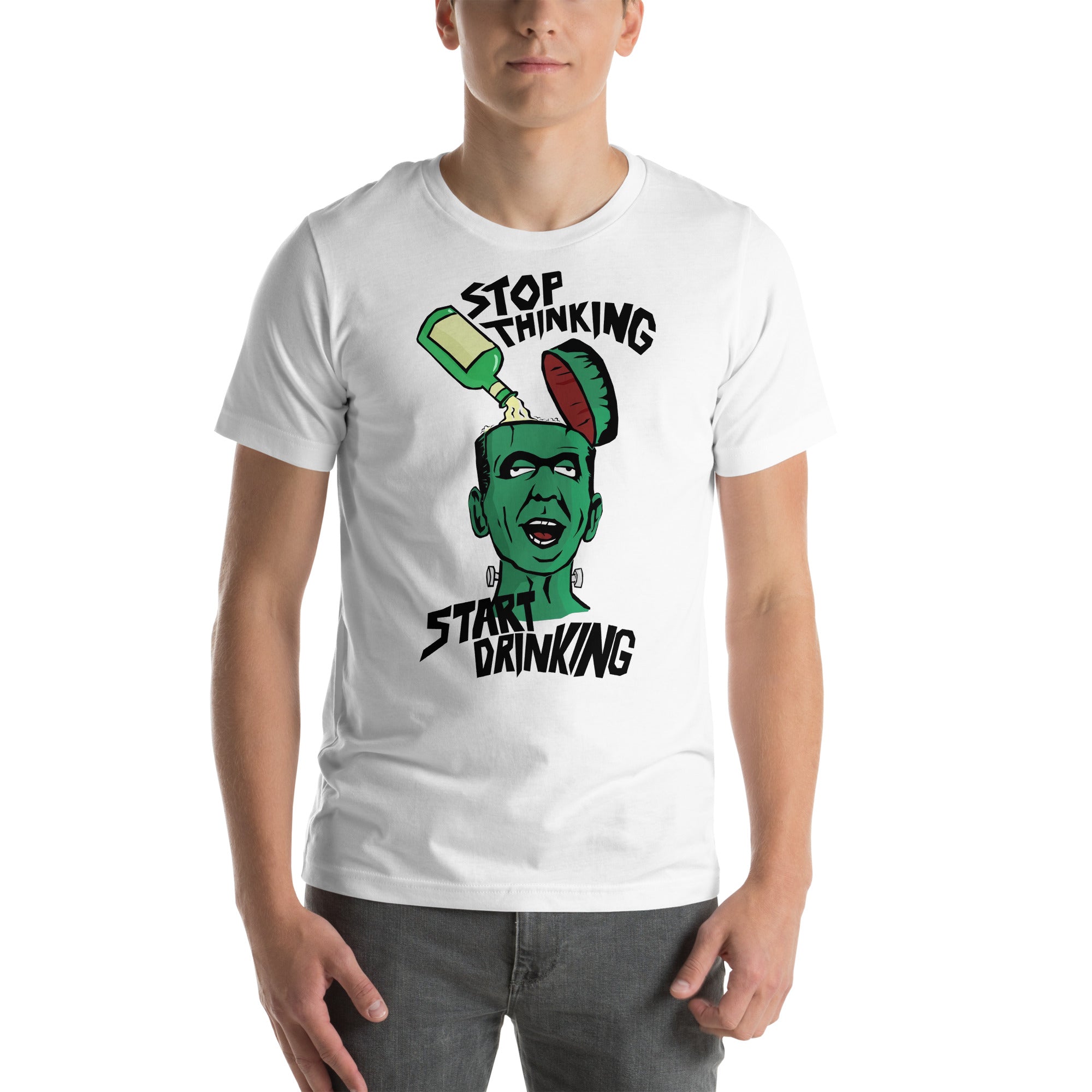 Camiseta Stop Thinking, Disponible en la mejor tienda online para comprar tu merch favorita, la mejor Calidad, compra Ahora en Superstar! 