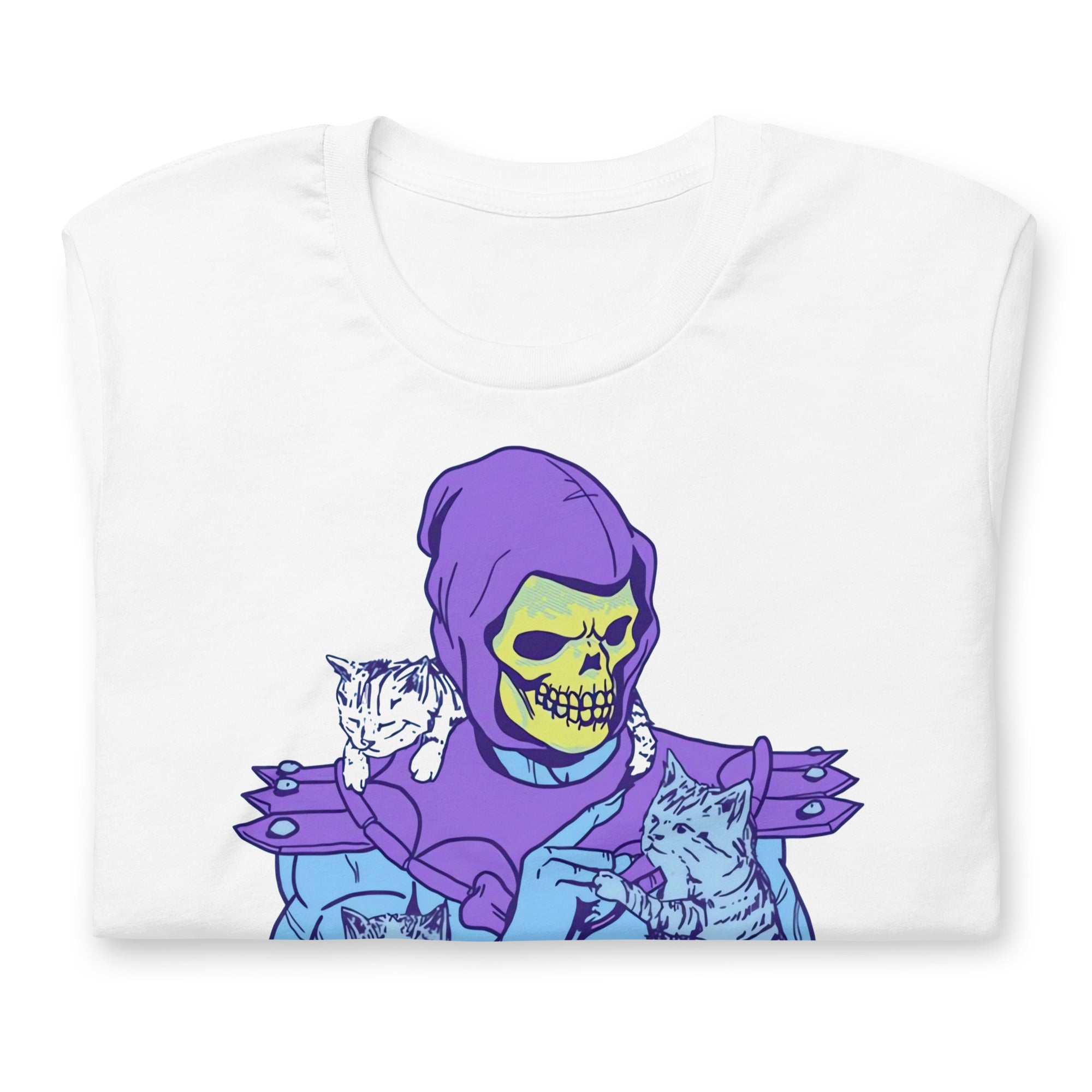 Camiseta Skeletor Cat, Disponible en la mejor tienda online para comprar tu merch favorita, la mejor Calidad, compra Ahora en Superstar! 