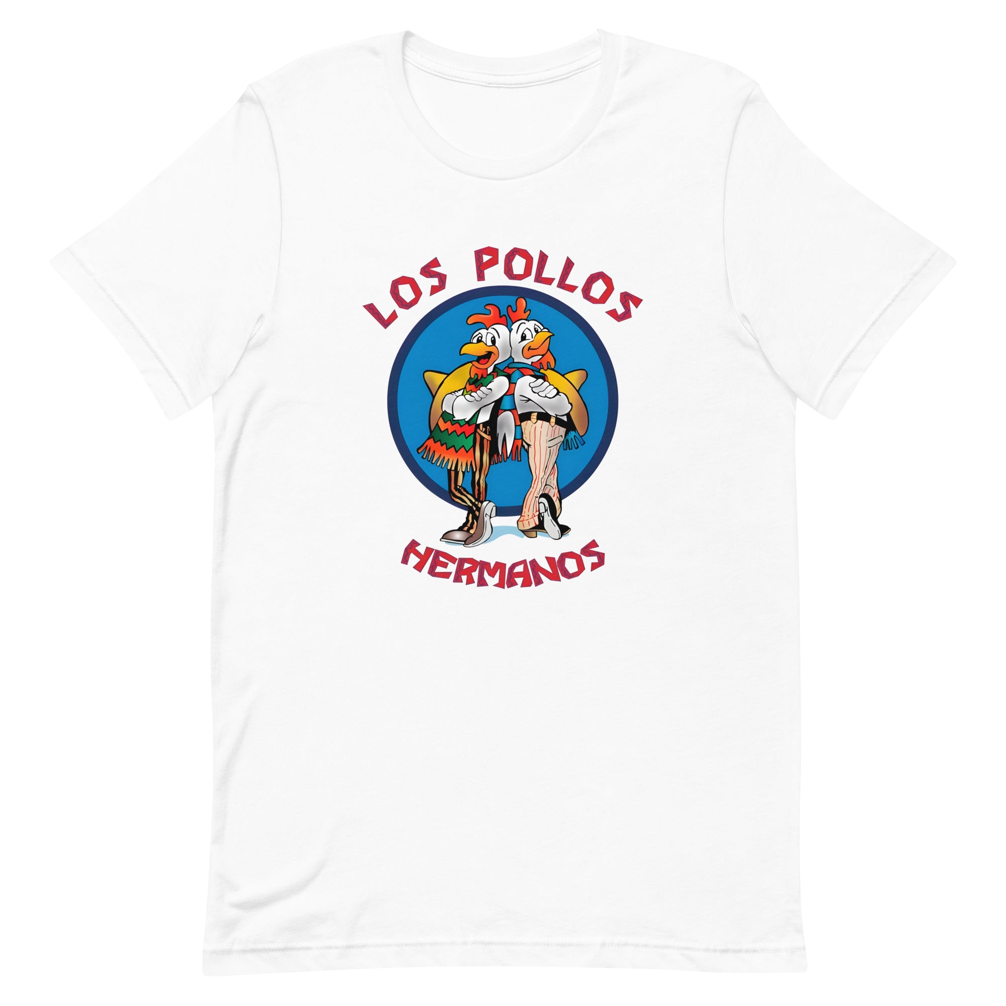 ¡Compra el mejor merchandising en Superstar! Encuentra diseños únicos y de alta calidad, Playera blanca de Los Pollos Hermanos