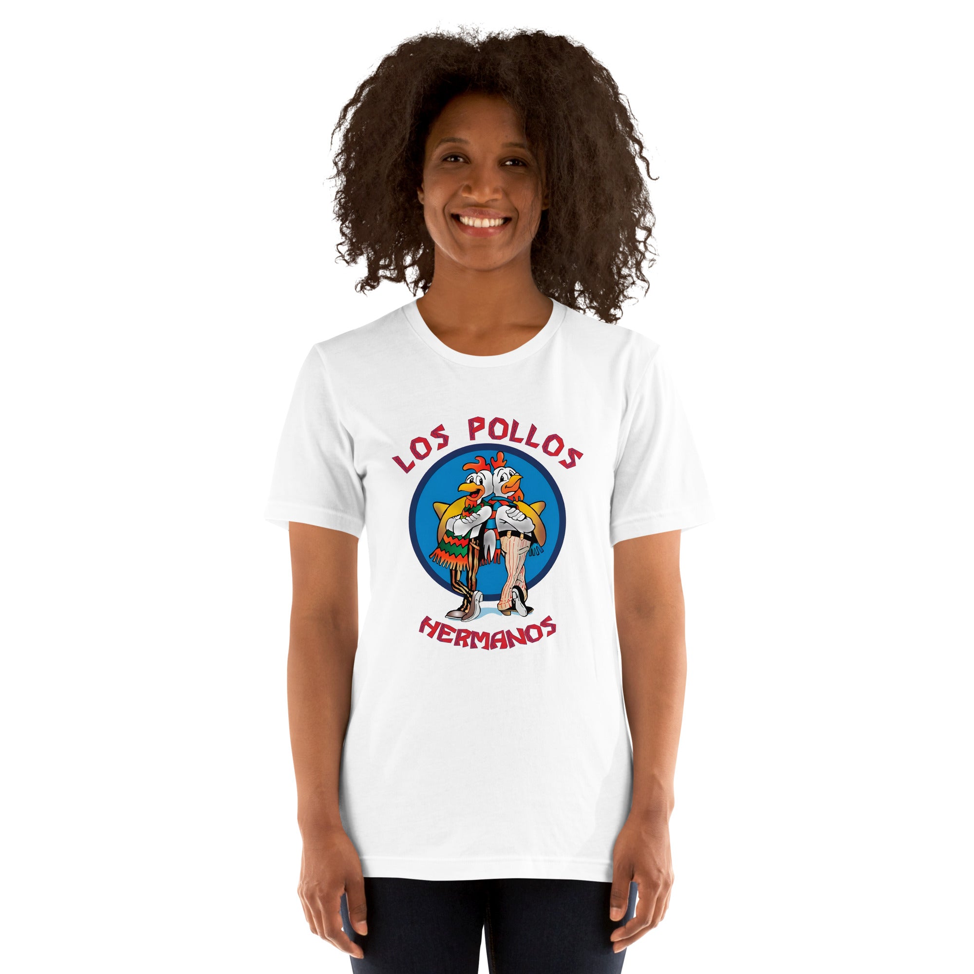 ¡Compra el mejor merchandising en Superstar! Encuentra diseños únicos y de alta calidad, Playera blanca de Los Pollos Hermanos