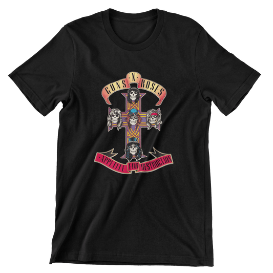 Playera Guns and roses 1987, Es un producto de ropa que es ideal para los fanáticos de Guns 'n' Roses que deseen mostrar su amor de manera divertida y original.