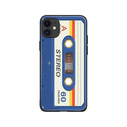 🎸  iPhone Case Vintage Cassette tape BLUE - SuperStar Guatemala