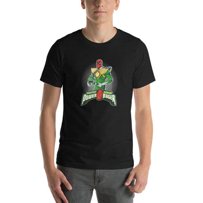 Playera Green Ranger (?) Es un producto de ropa que es ideal para los fanáticos de Power Rangers y Deadpool que deseen mostrar su amor de manera divertida y original.