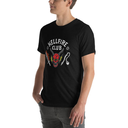 Playera de Hellfire Club Negro, El mejor lugar para conseguir camisetas de Stranger Things en Guatemala.