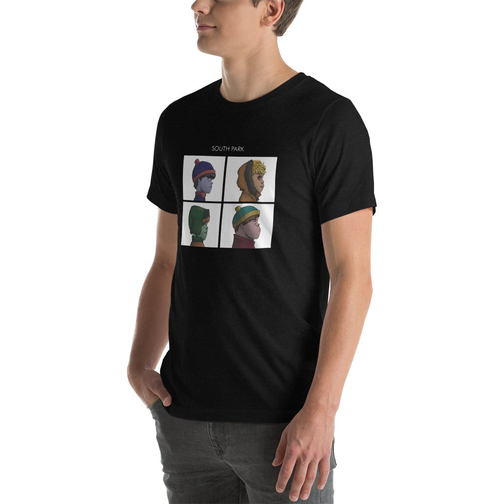 South park Gorillaz, Es un producto de ropa que es ideal para los fanáticos de  South park y Gorillaz que deseen mostrar su amor de manera divertida y original.