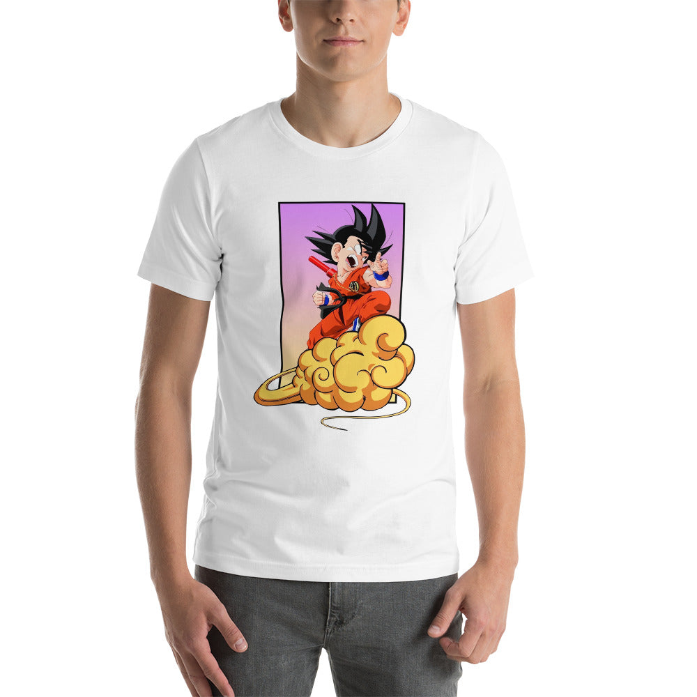 Revive la aventura y la emoción de la juventud de Gokú con nuestra playera de Gokú Kid. Con su diseño que muestra a Gokú sobre su nube voladora