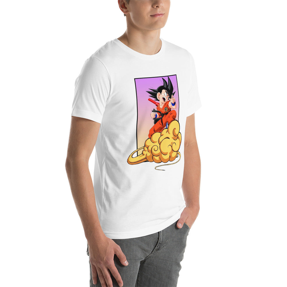 Revive la aventura y la emoción de la juventud de Gokú con nuestra playera de Gokú Kid. Con su diseño que muestra a Gokú sobre su nube voladora